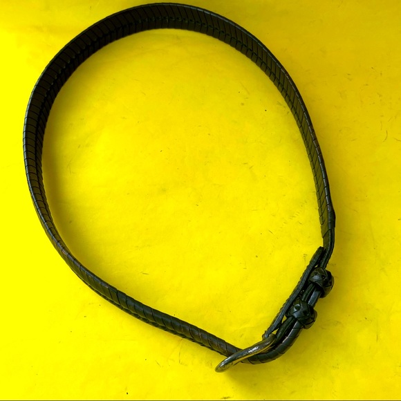 Vintage brown distressed leather belt main image 10